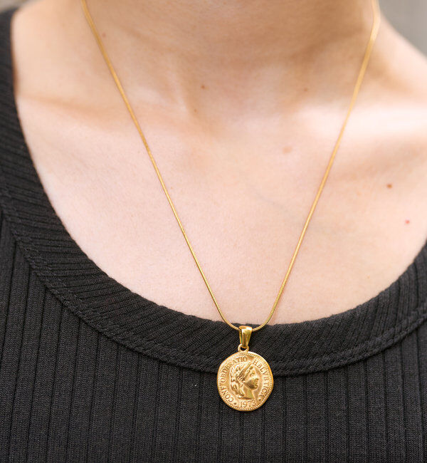  「【R.good(アールドットグッド)】コインショートネックレス」|リング|