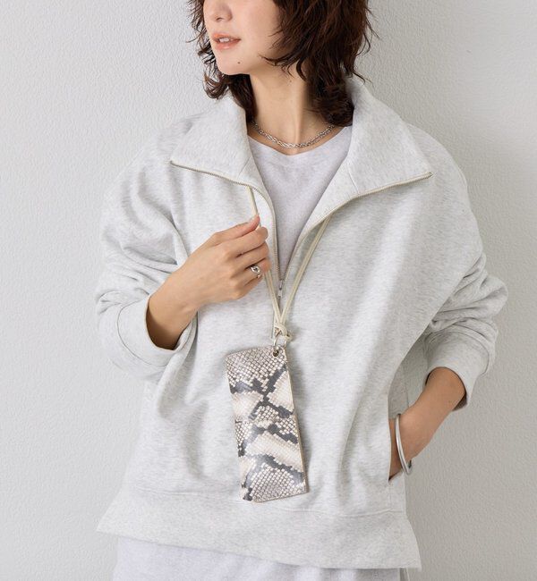  「予約【A・MONN.:.(アモン)】ZIP SWEAT プルオーバー」|Tシャツ・カットソー|ライトグレー