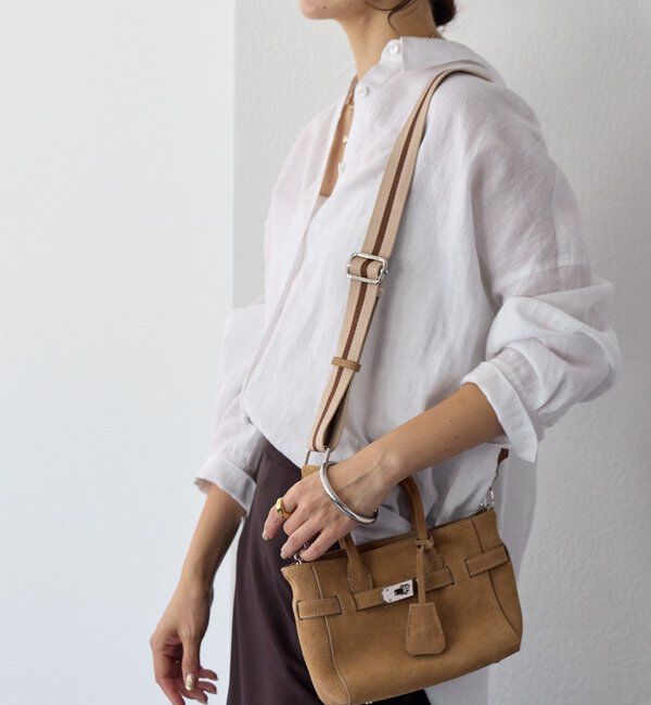  「予約【実用性抜群】ひねり金具ミニトートバッグ」|クラッチバッグ|ベージュ