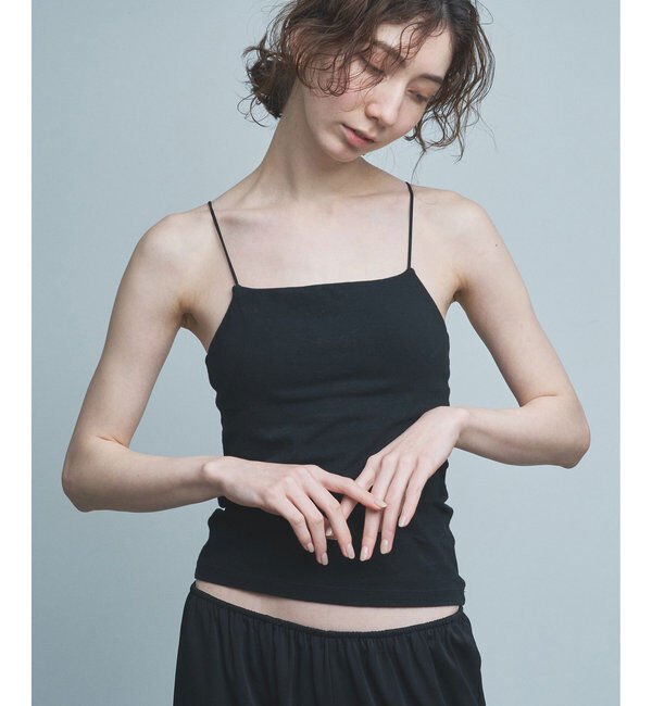 La nature linge「《3サイズ展開》【La nature linge】ベア天竺キャミソール」|インナー|ブラック