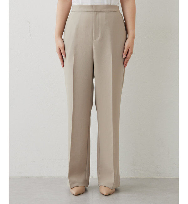  「【サイズ展開あり】ジャージーセミフレアパンツ」|スラックス|