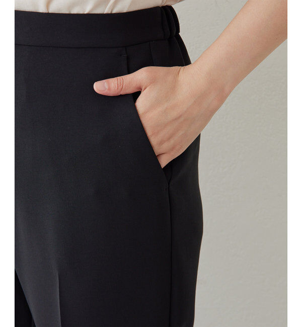  「【サイズ展開あり】ジャージーセミフレアパンツ」|スラックス|