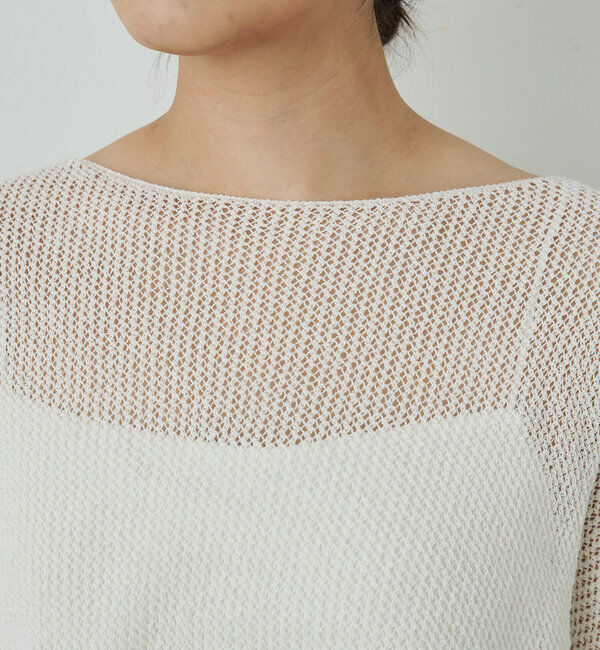  「リネンメッシュプルオーバー」|ニット・セーター|