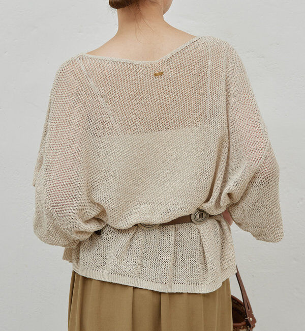  「リネンメッシュプルオーバー」|ニット・セーター|