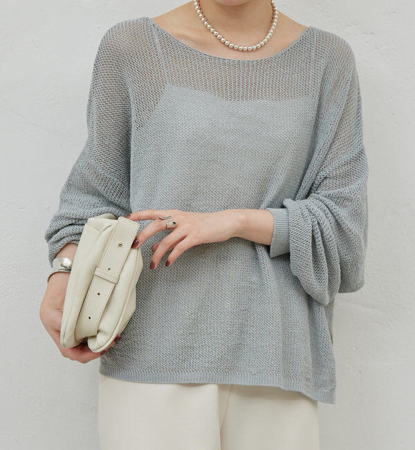  「リネンメッシュプルオーバー」|ニット・セーター|