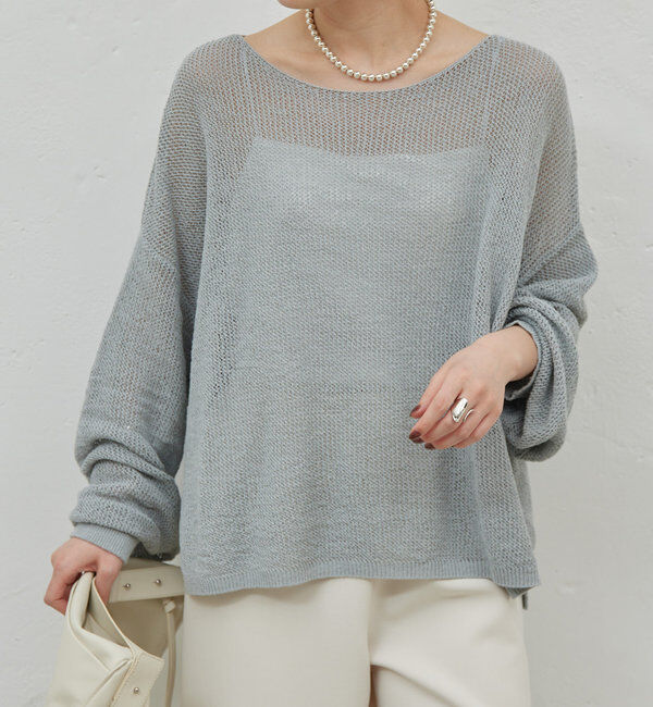  「リネンメッシュプルオーバー」|ニット・セーター|