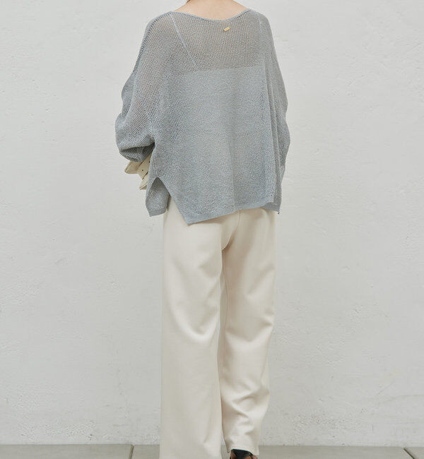  「リネンメッシュプルオーバー」|ニット・セーター|