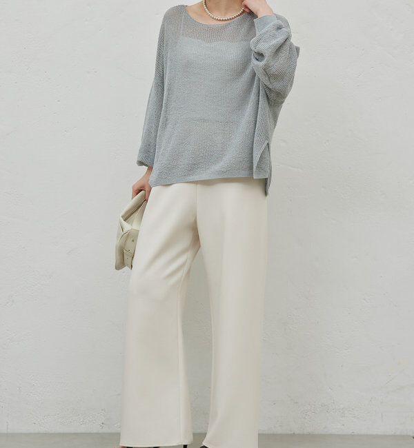  「リネンメッシュプルオーバー」|ニット・セーター|