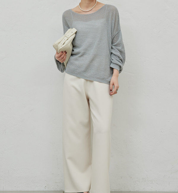  「リネンメッシュプルオーバー」|ニット・セーター|