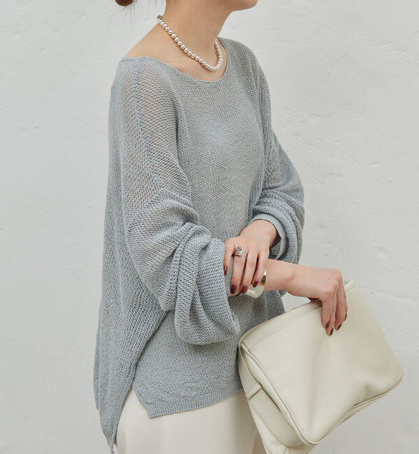  「リネンメッシュプルオーバー」|ニット・セーター|