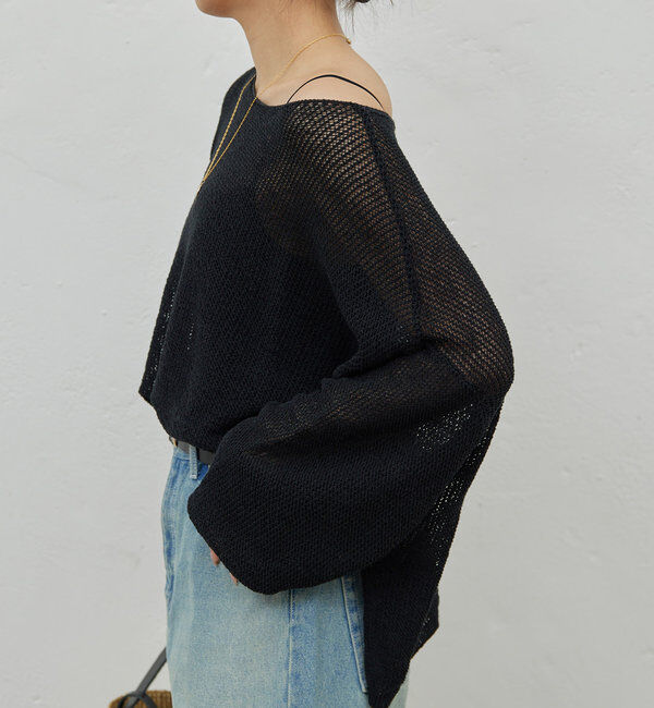  「リネンメッシュプルオーバー」|ニット・セーター|