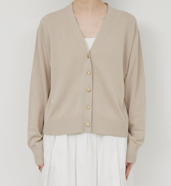  「【接触冷感/アンサンブル対応】アイシーコットンVカーデ」|ニット・セーター|