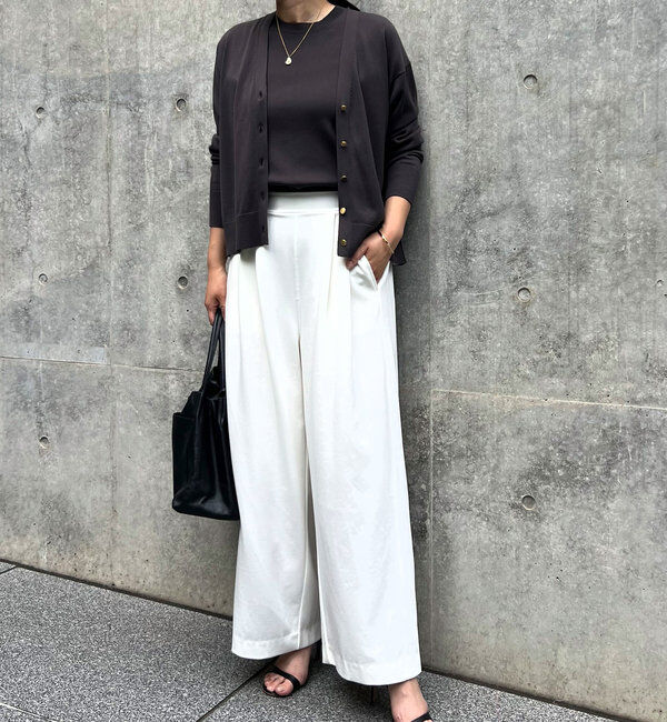  「【接触冷感/アンサンブル対応】アイシーコットンVカーデ」|ニット・セーター|