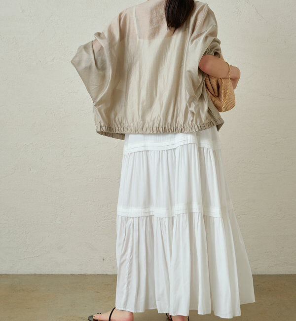  「【3サイズ展開】サテンティアードキャミワンピース」|ワンピース|