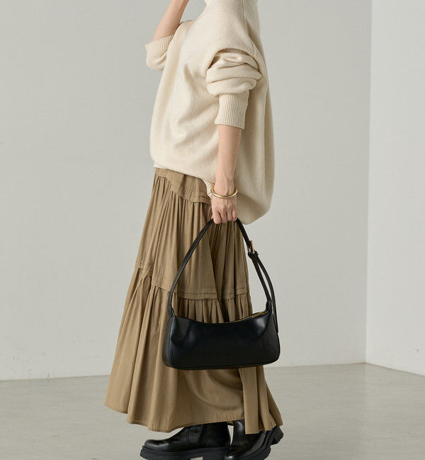  「【3サイズ展開】サテンティアードキャミワンピース」|ワンピース|