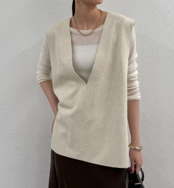  「ウールジレ」|シャツ・ブラウス|アイボリー