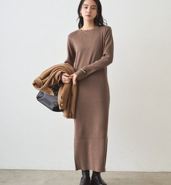  「リブニットワンピース」|ワンピース|