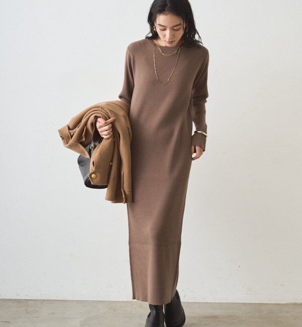  「リブニットワンピース」|ワンピース|