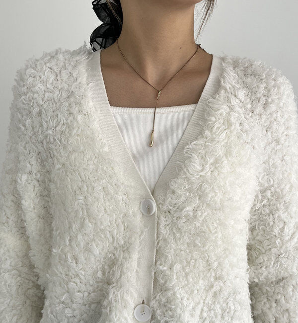  「〈VERSEAU/ヴェルソー〉フェザーハンドメイドカーディガン」|カーディガン|