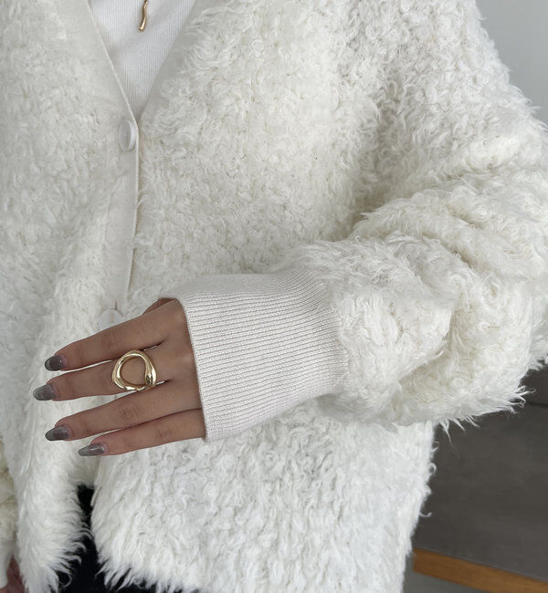  「〈VERSEAU/ヴェルソー〉フェザーハンドメイドカーディガン」|カーディガン|