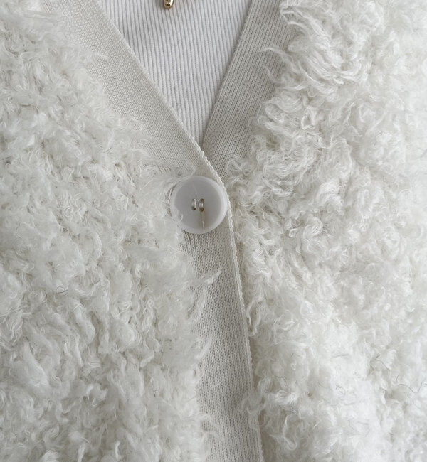  「〈VERSEAU/ヴェルソー〉フェザーハンドメイドカーディガン」|カーディガン|