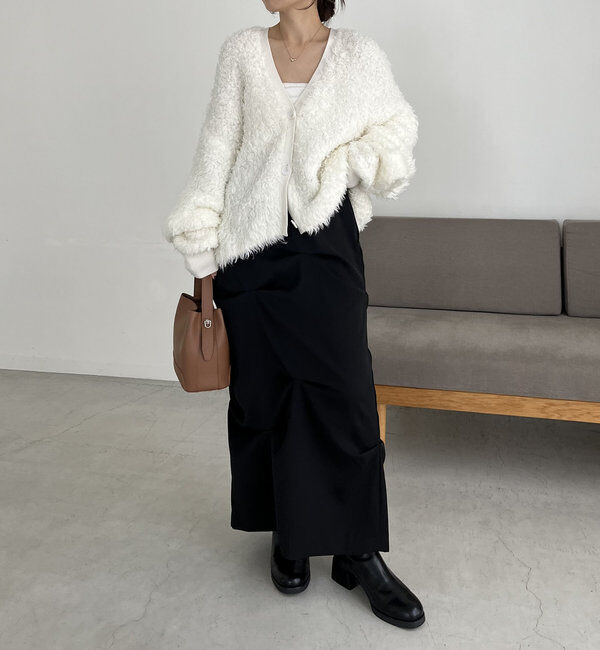  「〈VERSEAU/ヴェルソー〉フェザーハンドメイドカーディガン」|カーディガン|