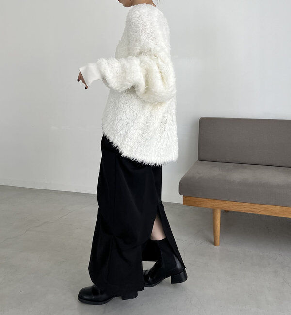  「〈VERSEAU/ヴェルソー〉フェザーハンドメイドカーディガン」|カーディガン|