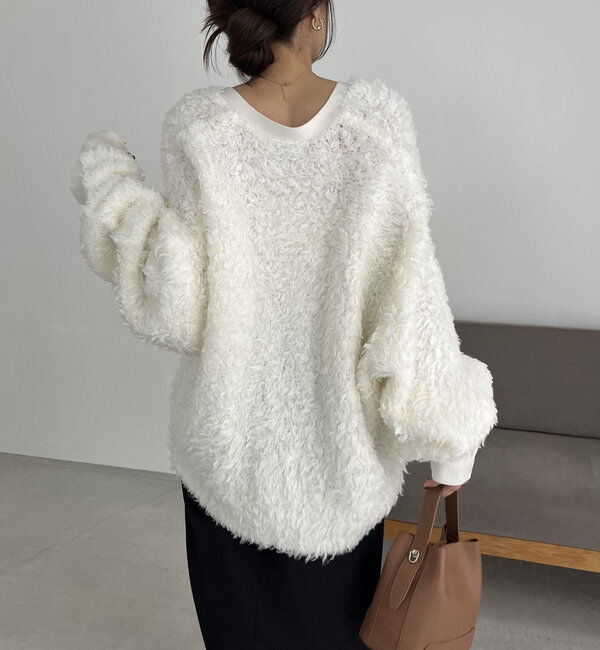  「〈VERSEAU/ヴェルソー〉フェザーハンドメイドカーディガン」|カーディガン|