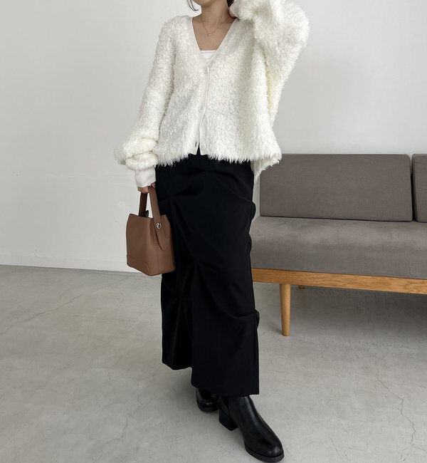  「〈VERSEAU/ヴェルソー〉フェザーハンドメイドカーディガン」|カーディガン|