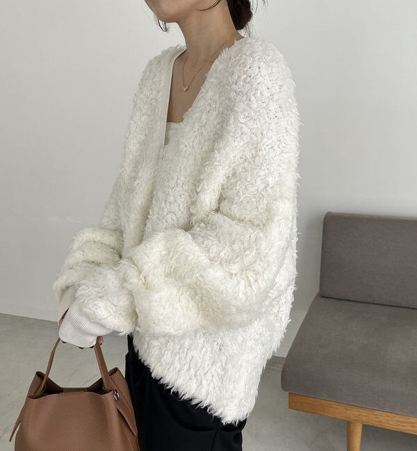  「〈VERSEAU/ヴェルソー〉フェザーハンドメイドカーディガン」|カーディガン|