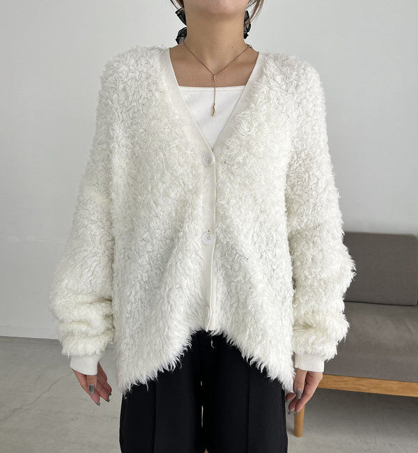  「〈VERSEAU/ヴェルソー〉フェザーハンドメイドカーディガン」|カーディガン|