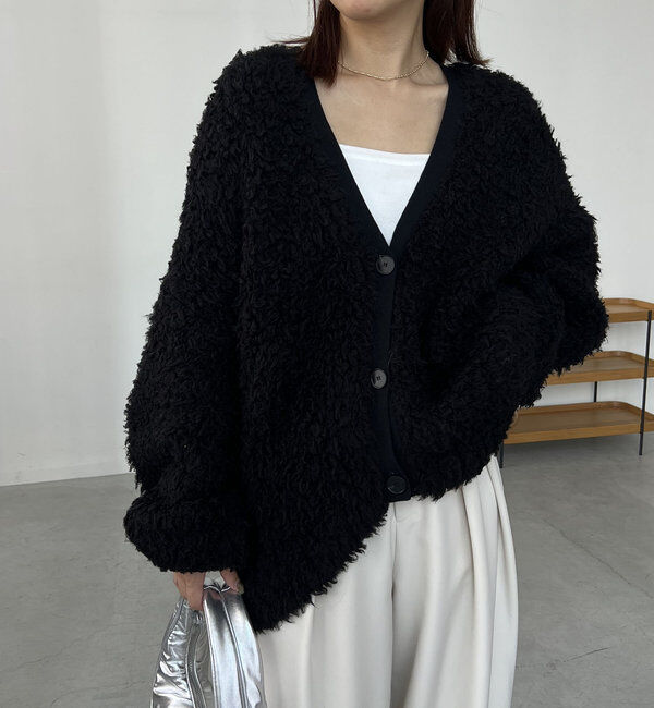  「〈VERSEAU/ヴェルソー〉フェザーハンドメイドカーディガン」|カーディガン|