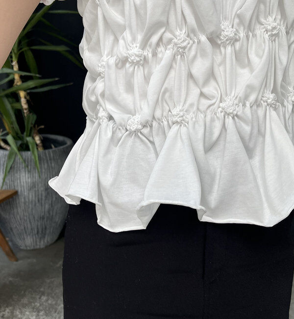  「【新色追加/全骨格◎】シャーリングホイップTシャツ」|Tシャツ・カットソー|