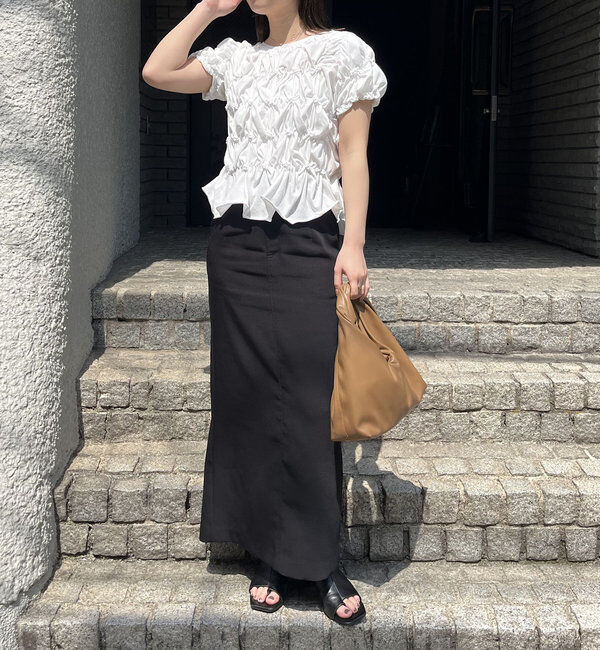  「【新色追加/全骨格◎】シャーリングホイップTシャツ」|Tシャツ・カットソー|