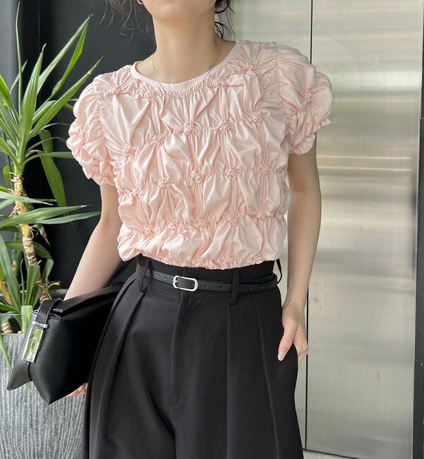  「【新色追加/全骨格◎】シャーリングホイップTシャツ」|Tシャツ・カットソー|