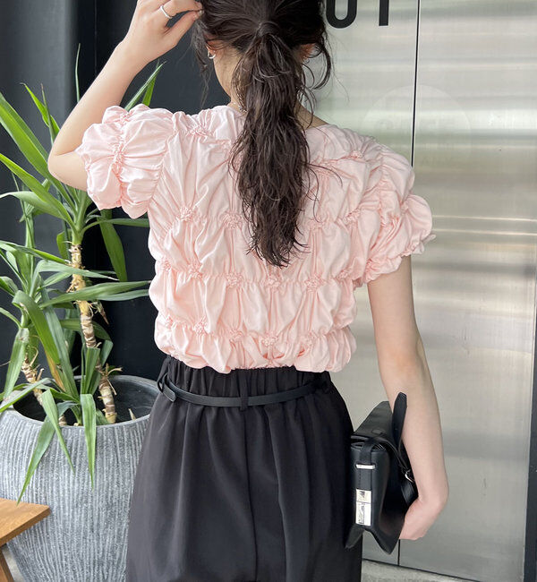  「【新色追加/全骨格◎】シャーリングホイップTシャツ」|Tシャツ・カットソー|