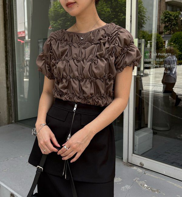  「【新色追加/全骨格◎】シャーリングホイップTシャツ」|Tシャツ・カットソー|