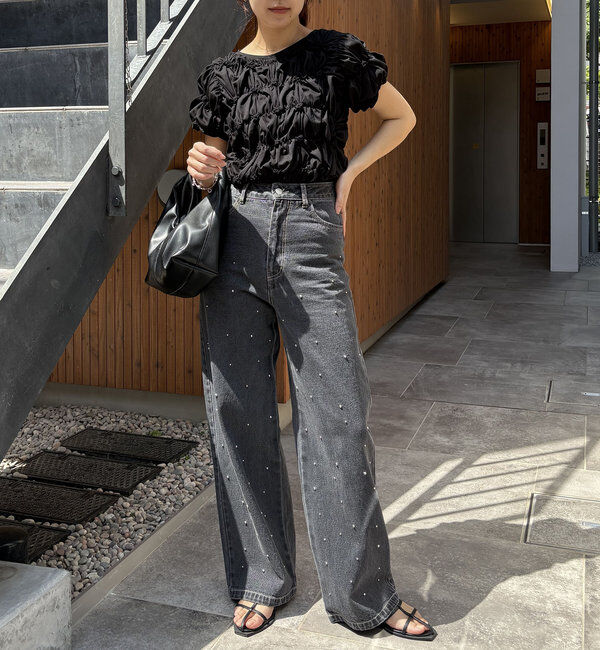  「【新色追加/全骨格◎】シャーリングホイップTシャツ」|Tシャツ・カットソー|