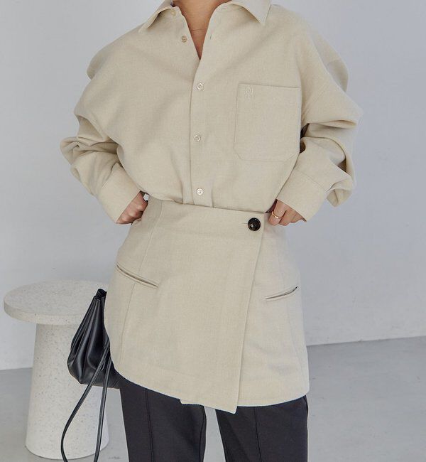  「ラップレイヤードシャツ」|シャツ・ブラウス|