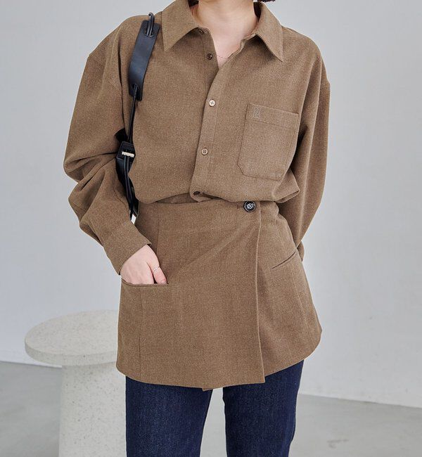  「ラップレイヤードシャツ」|シャツ・ブラウス|