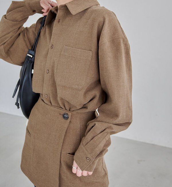  「ラップレイヤードシャツ」|シャツ・ブラウス|