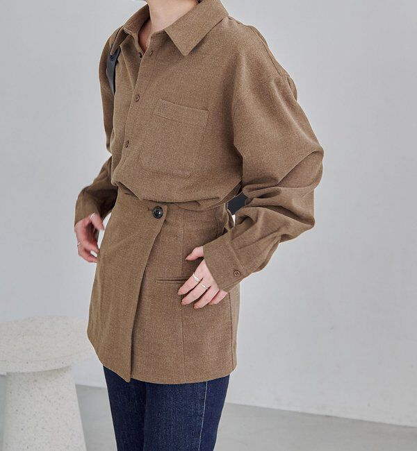  「ラップレイヤードシャツ」|シャツ・ブラウス|