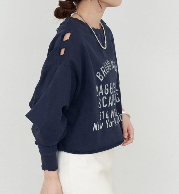  「ダメージロゴスウェット」|Tシャツ・カットソー|