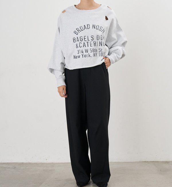  「ダメージロゴスウェット」|Tシャツ・カットソー|