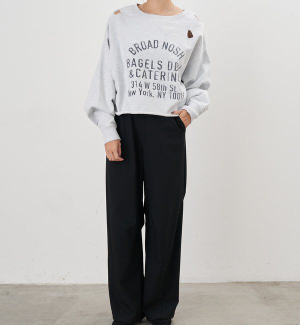  「ダメージロゴスウェット」|Tシャツ・カットソー|