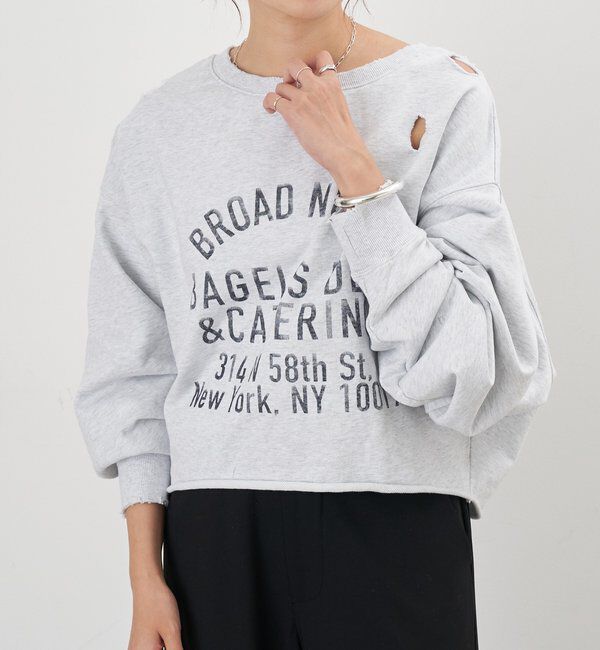  「ダメージロゴスウェット」|Tシャツ・カットソー|