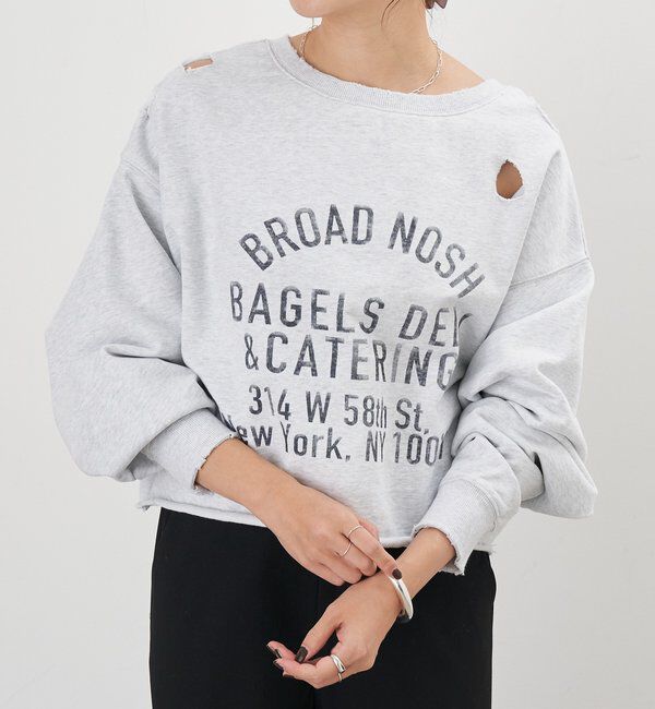  「ダメージロゴスウェット」|Tシャツ・カットソー|