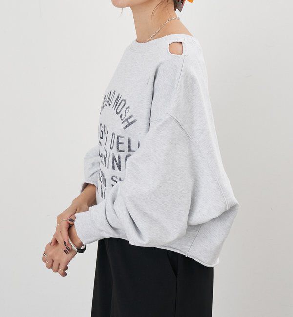  「ダメージロゴスウェット」|Tシャツ・カットソー|