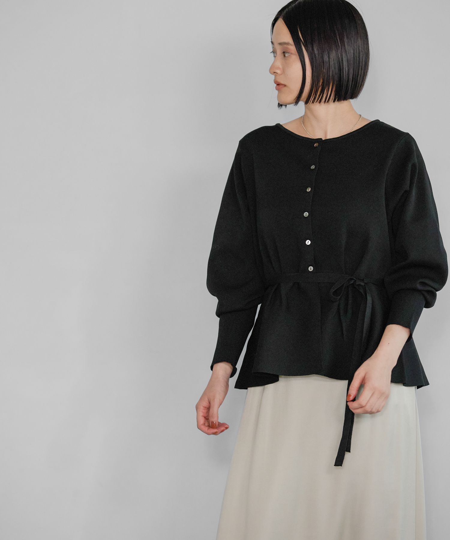 A part by 「【WEB限定】2WAYペプラムニットカーディガン」|カーディガン|