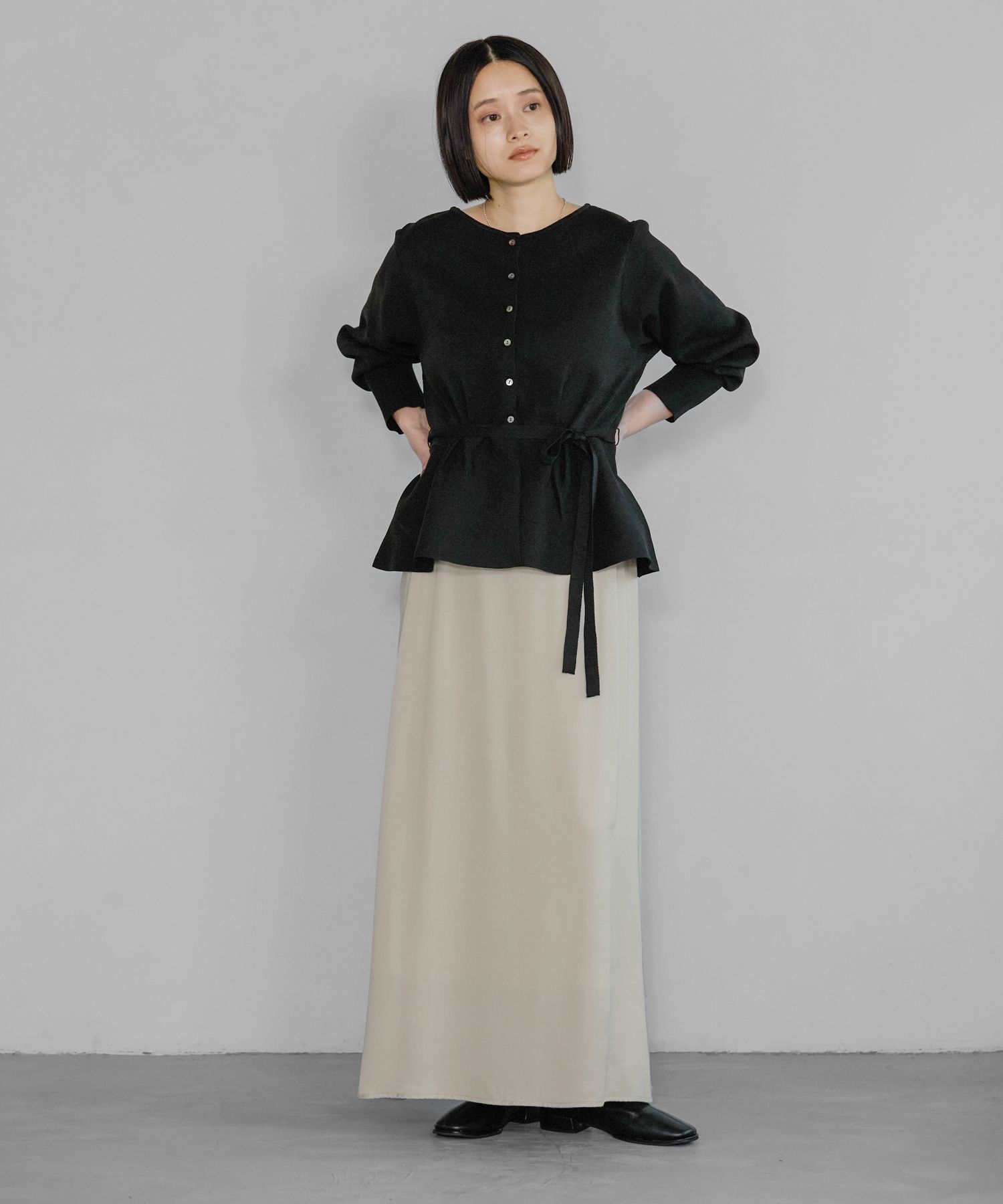 A part by 「【WEB限定】2WAYペプラムニットカーディガン」|カーディガン|